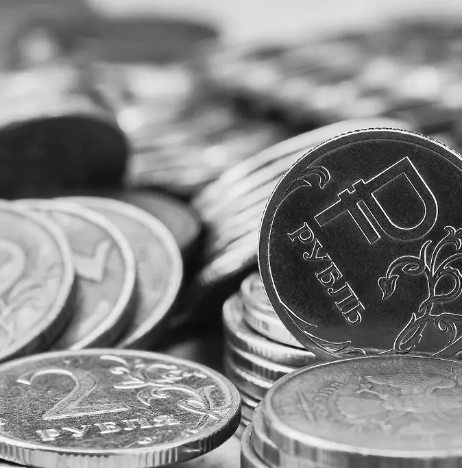 background blurry out focus bokeh pasteurization coins russian ruble table change exchange rate ruble idea economic news banner 1 1